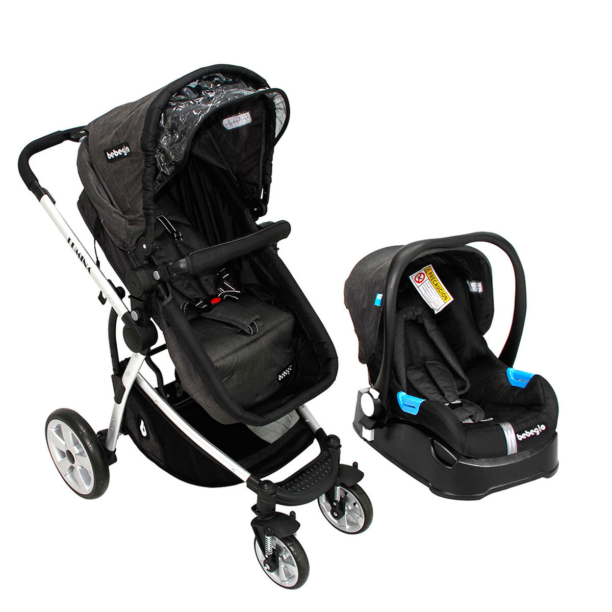 Coche Travel System Lumina RS-13740-3 Negro