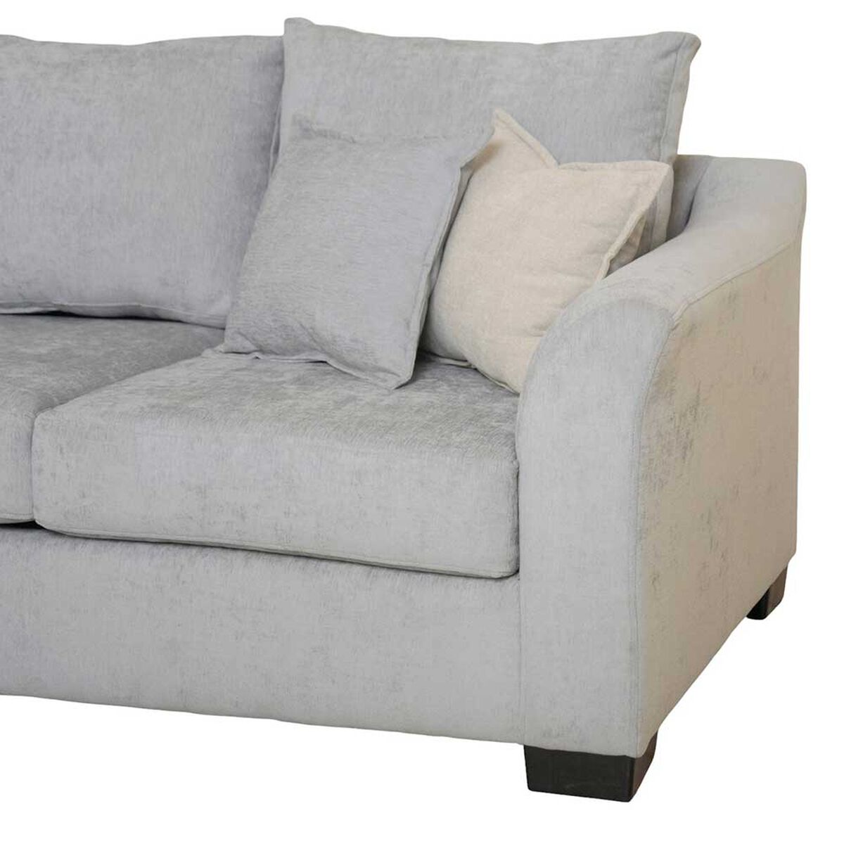 Seccional Izquierdo Muebles MPR Bruselas 5 Cuerpos Gris