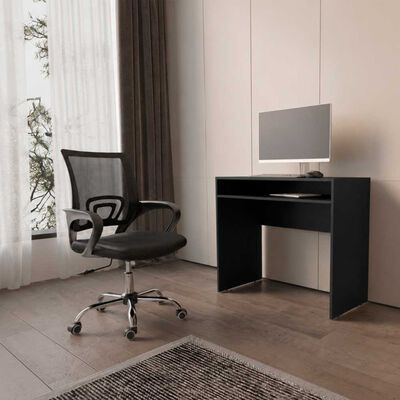 Combo Oficina Escritorio Wengue + Silla New York Negra Arthome