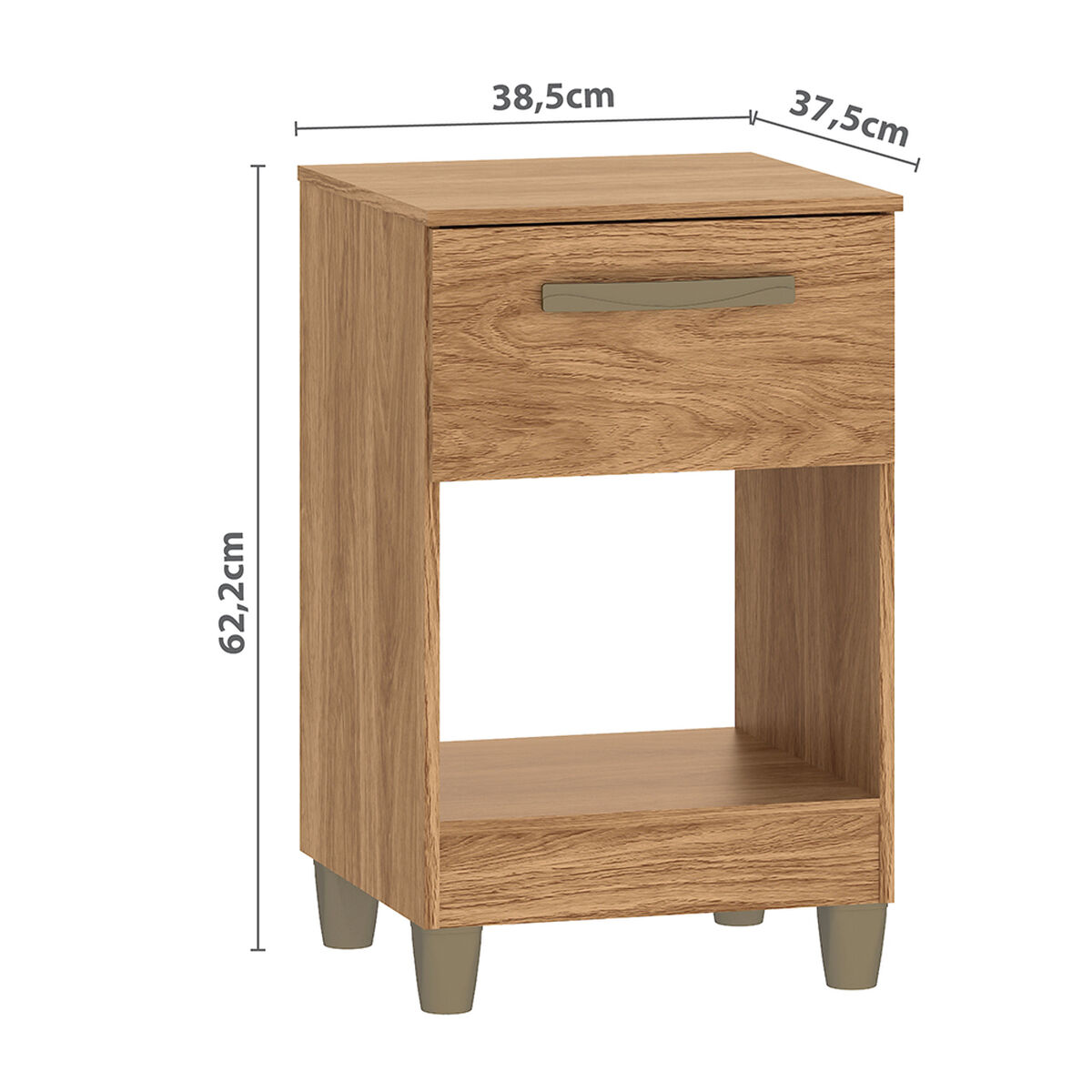 Velador Vekkahome Prada 1 Cajon Café