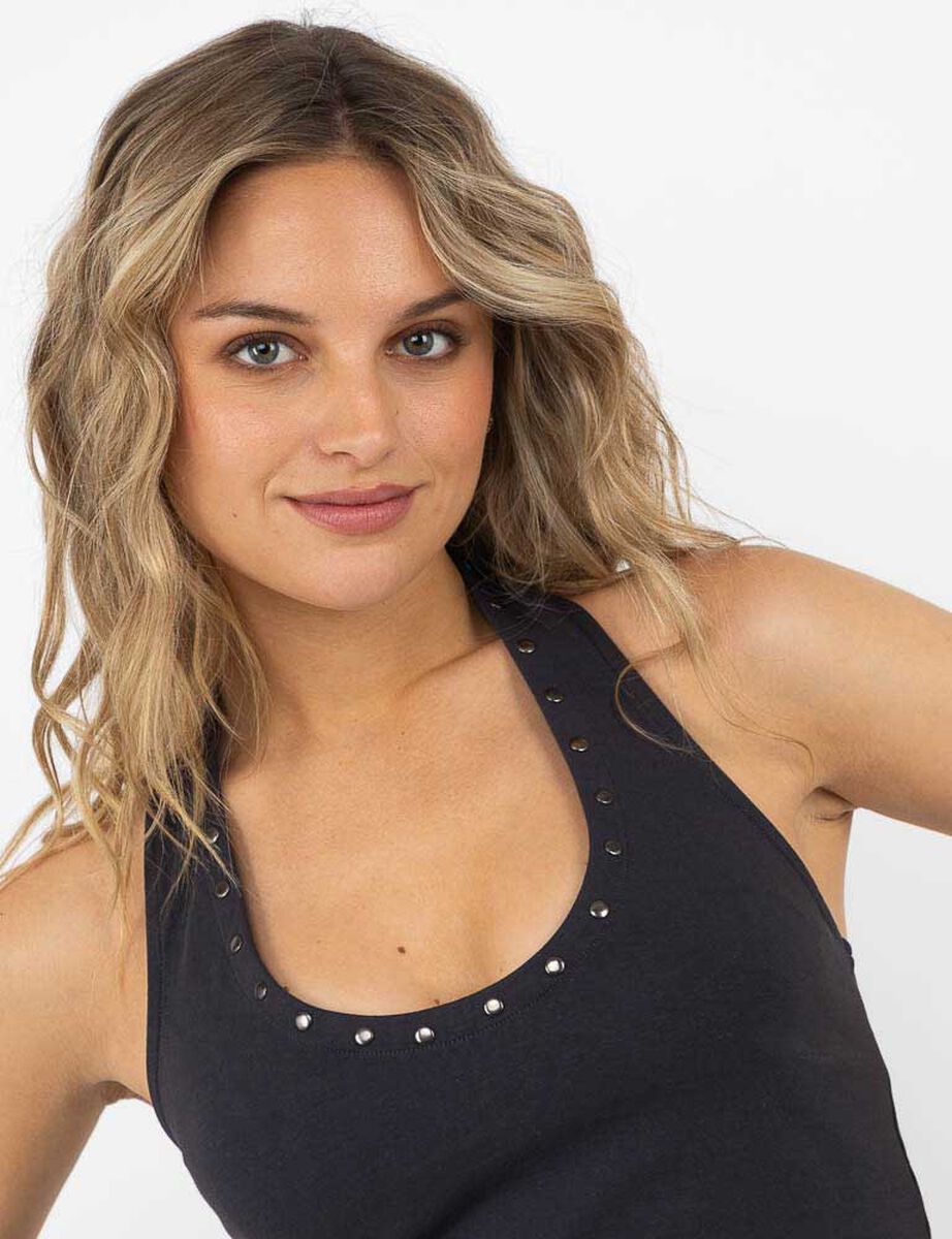 Polera Crop Sin Mangas Mujer Icono