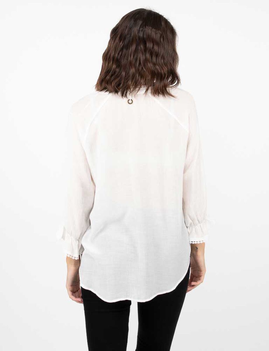 Blusa Lisa Manga 3/4 Mujer Alma
