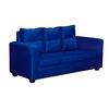 Juego de Living Diseño A&M Home Loreto Sofá 3 Cuerpos + 2 Pouf 1 Cuerpo  Azul