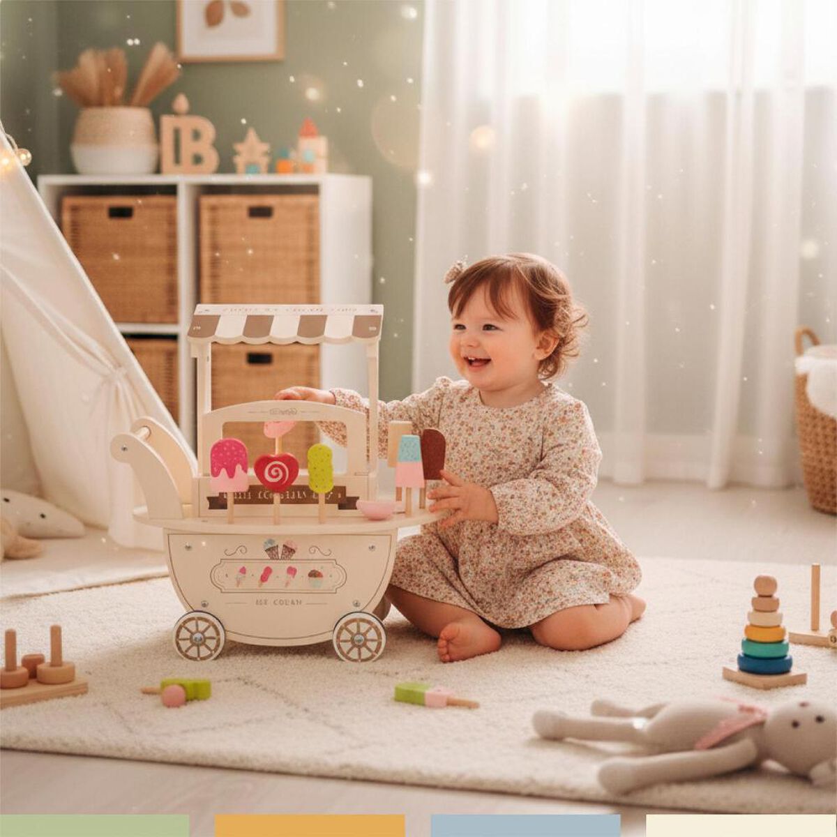 Juego Helader&iacute;a Infantil Ni&ntilde;os Madera Band&uacute;