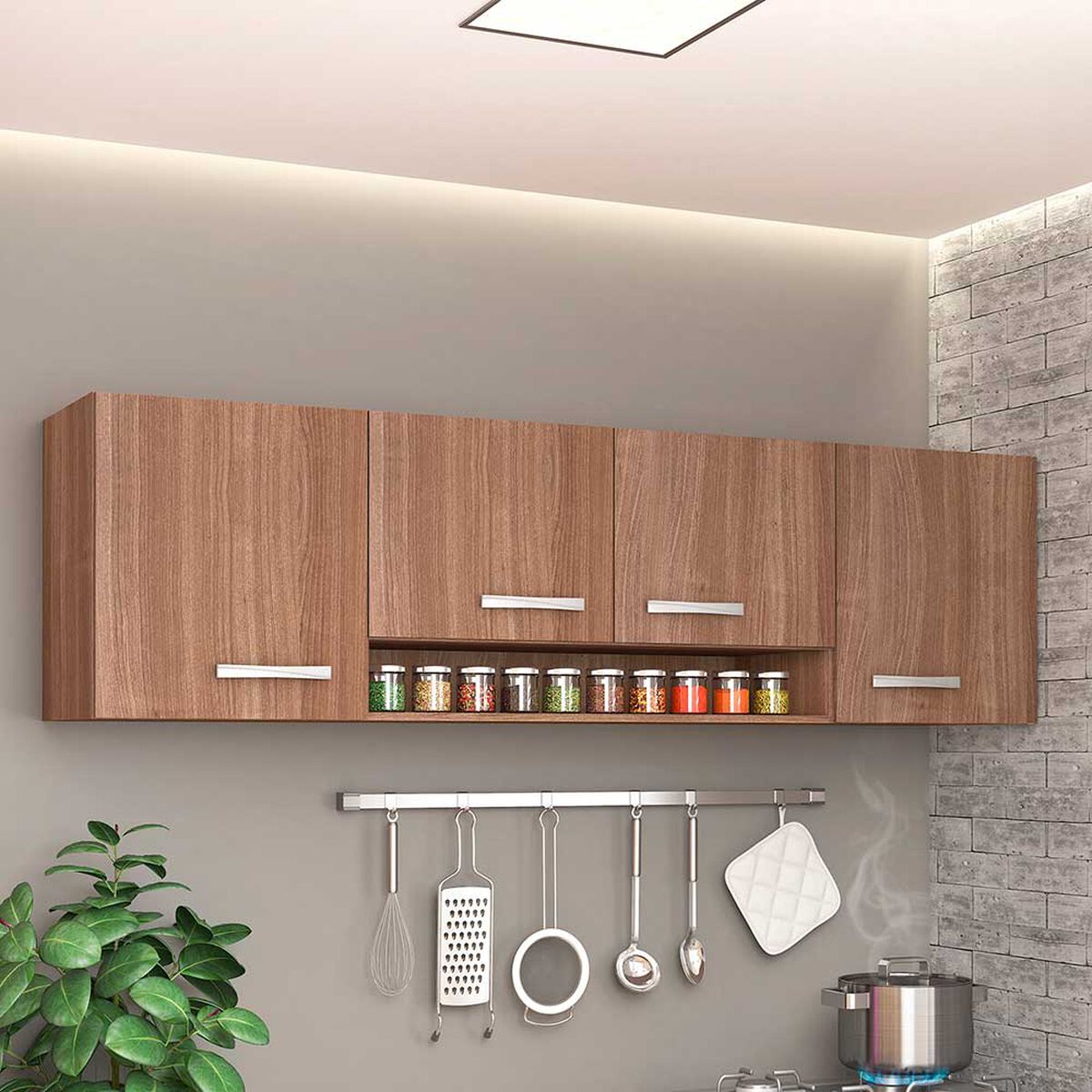 Mueble de Cocina Aereo Vekkahome Nido Café