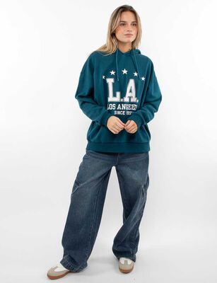 Imagen 2 del producto Polerón Con Estampado Mujer Icono Petroleo