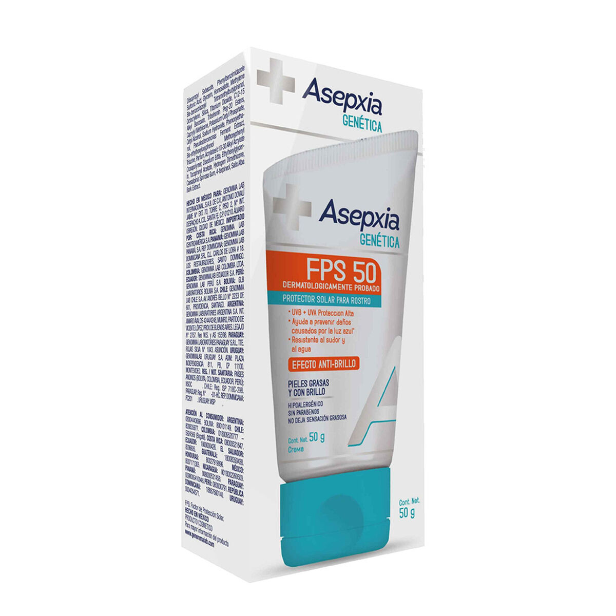 Asepxia Gen Protector Solar para Rostro FPS 50 50 gr