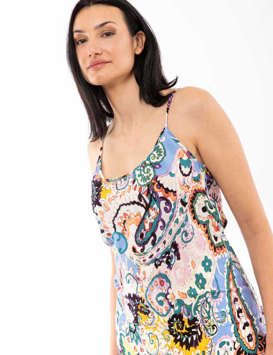 Vestido Maxi Estampado Sin Mangas Mujer Zibel