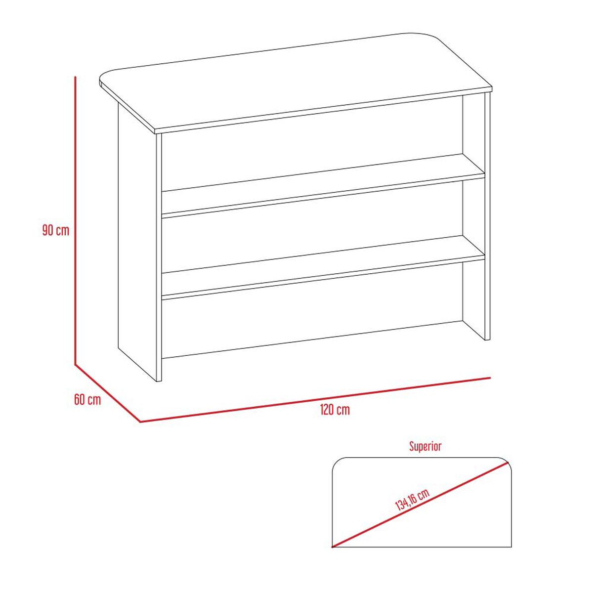 Combo Mueble Microondas + Barra de Cocina + Optimizador TuHome Kitchen Rovere Blanco