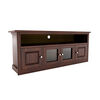 Rack TV Muebles Hema Berlin Hasta 70" Chocolate Vidrio