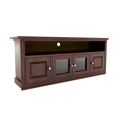 Rack TV Muebles Hema Berlin Hasta 70" Chocolate Vidrio