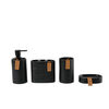 Set 4 Piezas Accesorios de Baño Simplit Cerámica Negro