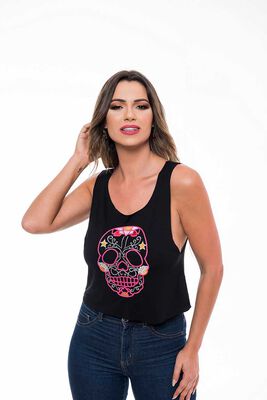 Imagen 1 del producto Polera Sin Mangas Mujer Rock Caviar Negro