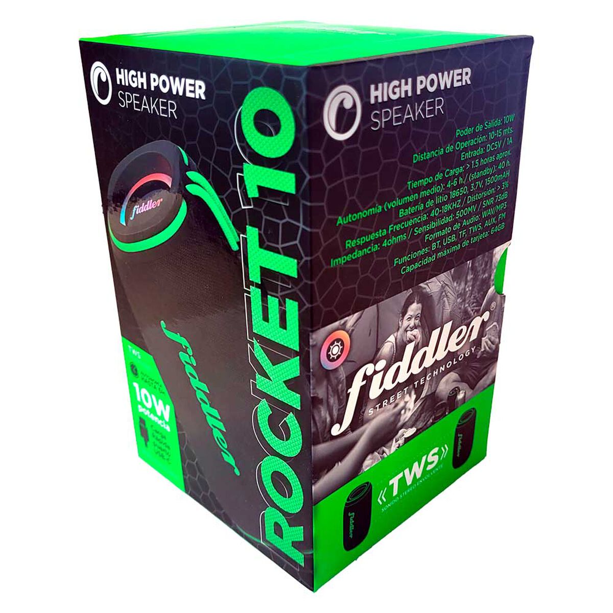 Parlante Inalámbrico Fiddler Rocket 10W