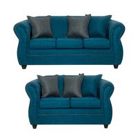 Juego de Living Black Factory Emili 5 Cuerpos Esmeralda