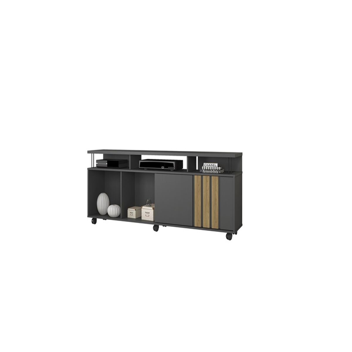 Rack Di Poretti Atraente 70" Gris