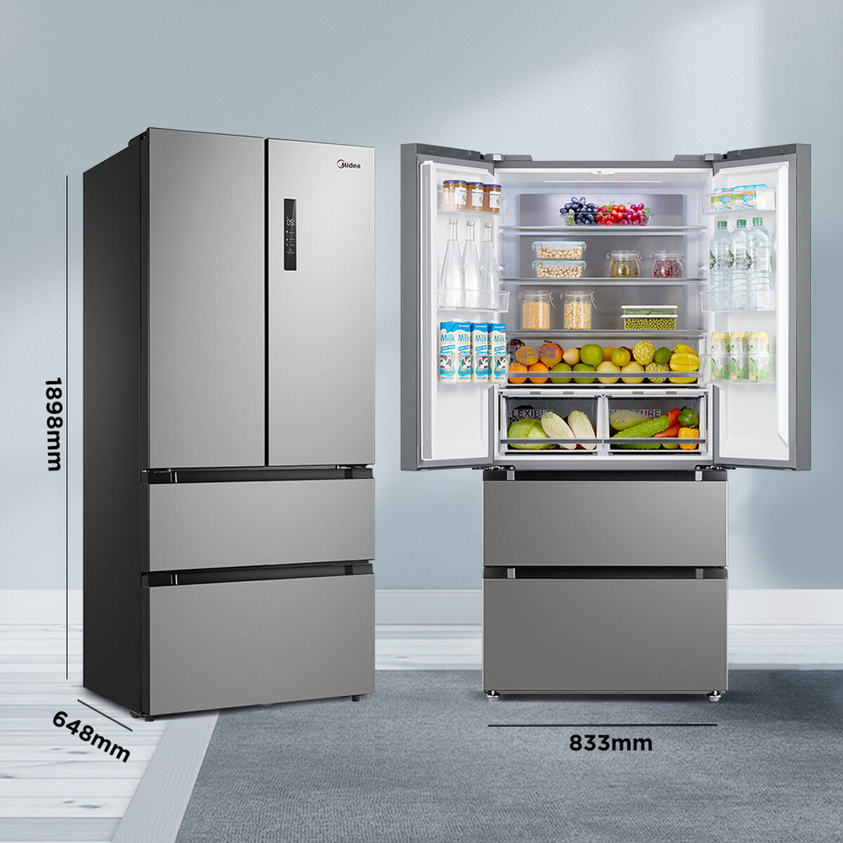 Refrigerador No Frost Midea MDRF631FGE02 475 lts