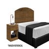 Combo Celta Cama Europea 1,5 Plaza Cádiz 190 x 105 cm + Respaldo + Velador Casanova 1,5 Plazas Jequitiba