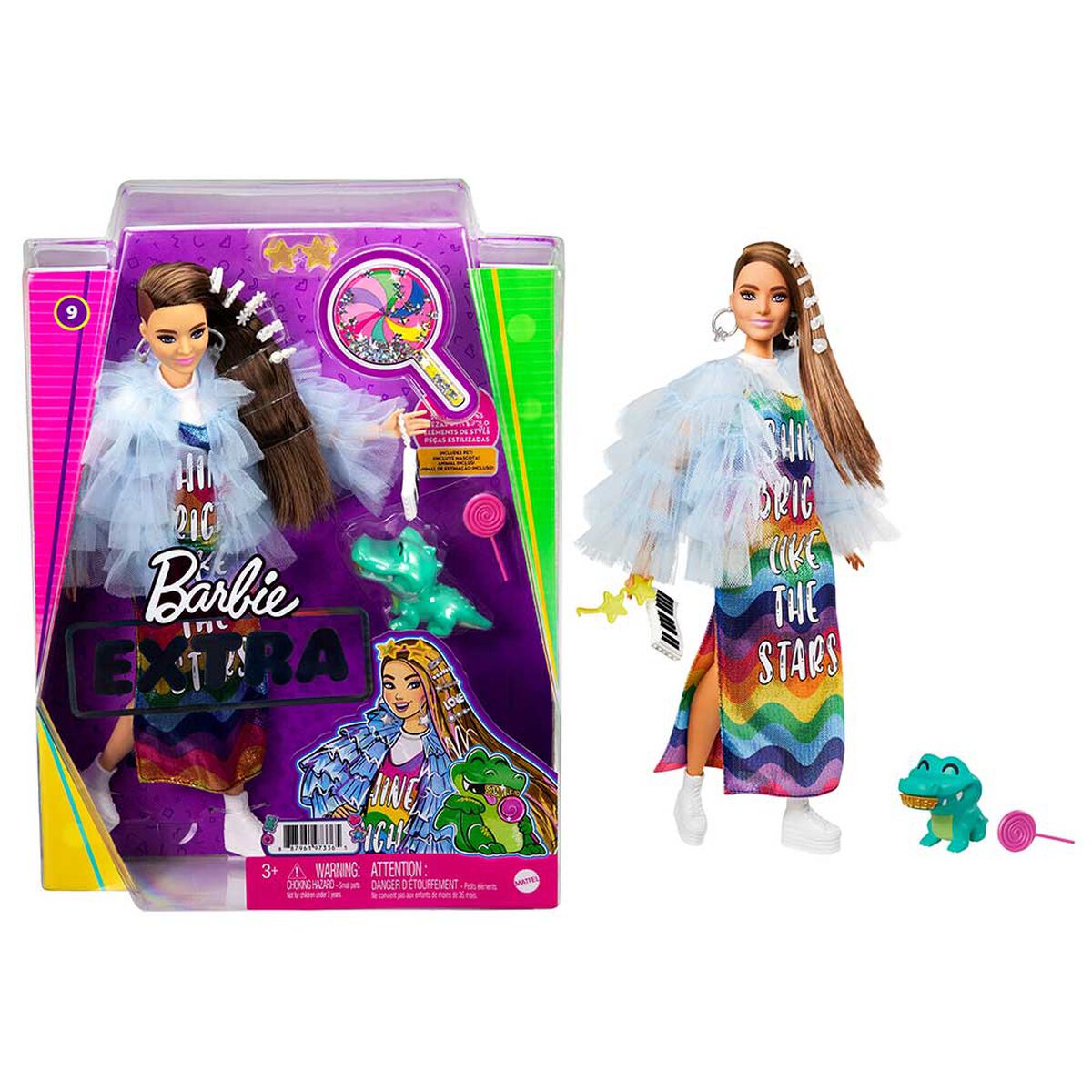 Muñeca Fashionista Extra Arcoirirs Barbie