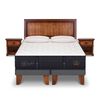 Cama Europea CIC 2 Plazas Grand Premium + Respaldo + Veladores + Almohadas Ganso