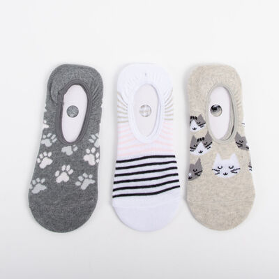 Imagen 2 del producto Pack 3 Calcetines Invisible Mujer Icono Surtido