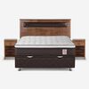 Boxet Rosen 2 Plazas New Style 6 + Respaldo + 2 Veladores Ferrara