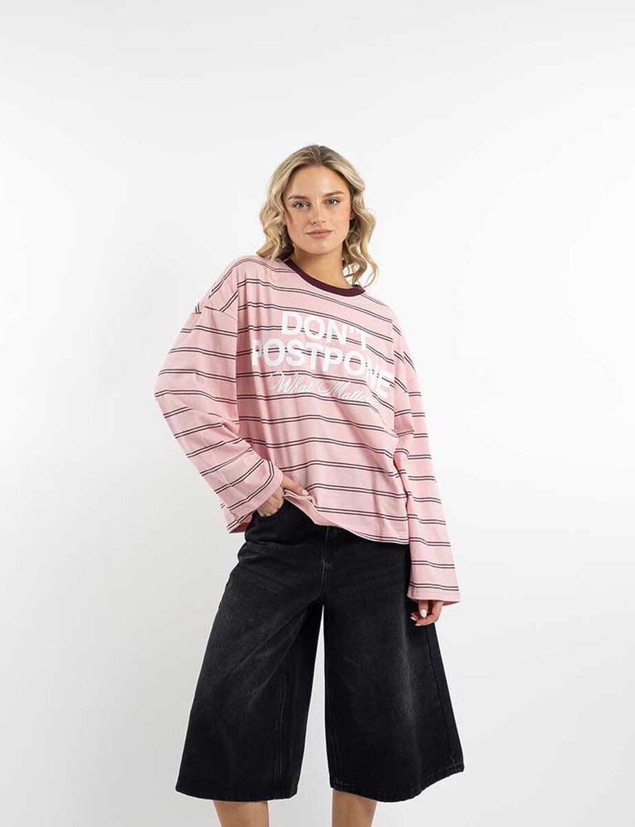 Polera Oversize Manga Larga Mujer Icono