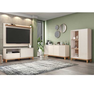 Imagen 1 del producto Panel TV 65"" + Rack TV 55"" + Vitrina + Buffet Decocasa Mondrian Off White