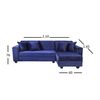 Sofá Seccional Derecho Diseño A&M Home Maite 3 Cuerpos Azul