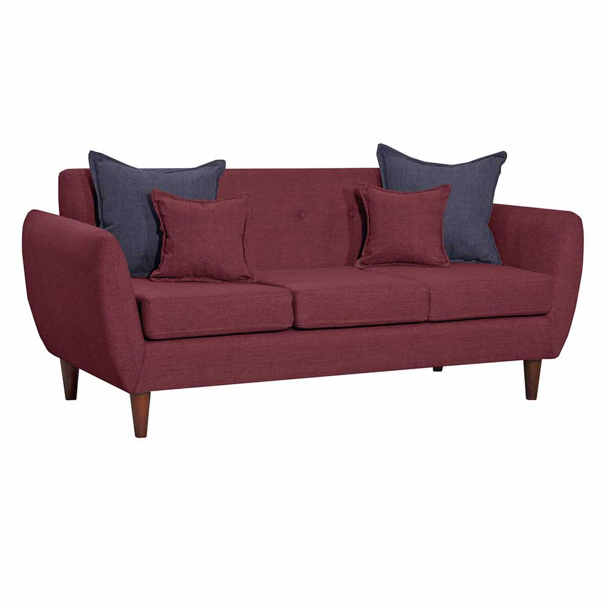 Sof&aacute; Black Factory Huevito 3 Cuerpos Burdeo