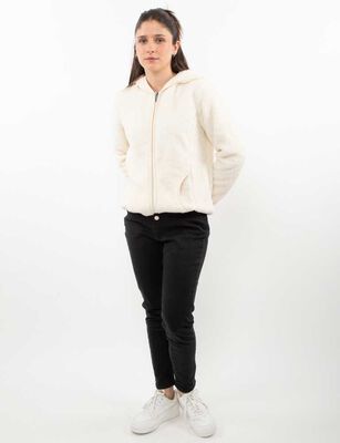 Imagen 2 del producto Polerón Peludo Mujer Icono Crudo, Gris, Navy, Negro