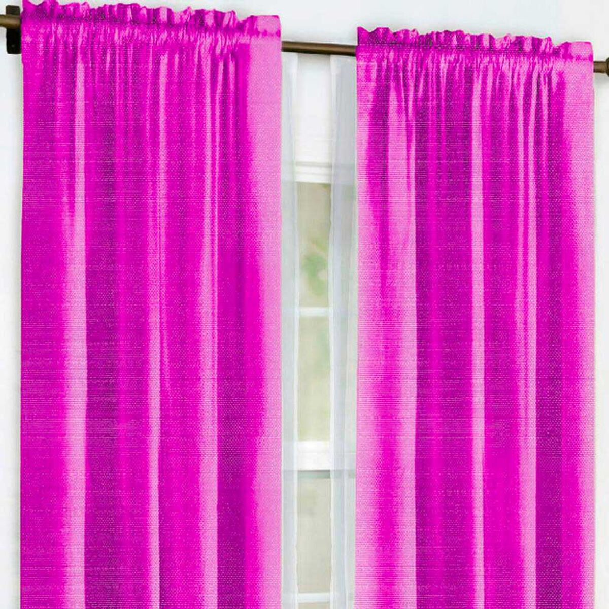 Combo Cortinas Doral Agatha 220 x 140 cm Fucsia