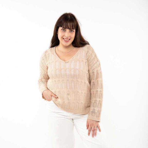 Sweater Cuello Redondo V Mujer Extralindas