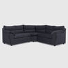 Seccional Muebles MPR Array&aacute;n 2-1-2 Cuerpos Felpa Negro