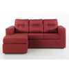Sofá Modular Kea Rodas 3 Cuerpos Rojo