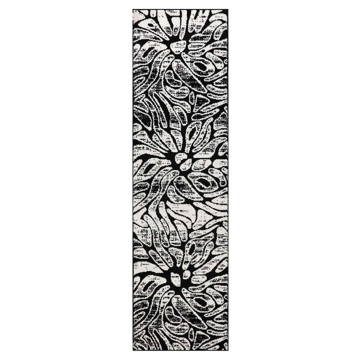 Alfombra de Pasillo Modalfo Siesta Negro 230 x 70 cm
