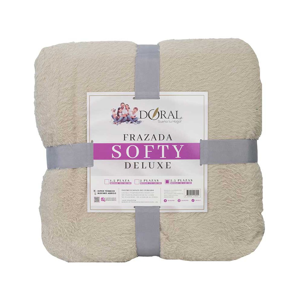 Frazada Poliéster Doral King Deluxe Beige