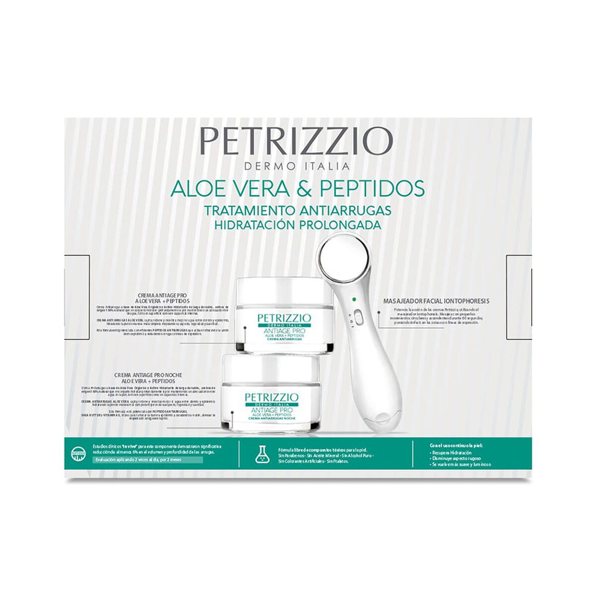 Set de Cremas Antiage Aloe Vera + Masajeador Petrizzio