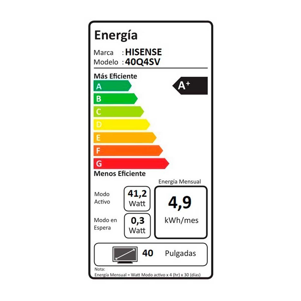 Smart TV QLED 40" Hisense FHD VIDAA 40Q4SV