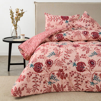 Plumón American Family Nila 1,5 Plazas Rosa