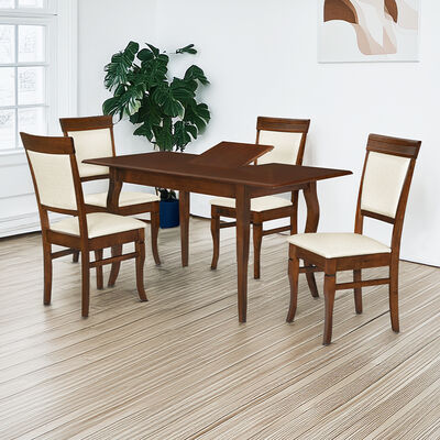 Juego de Comedor Zoy Home Santorini 4 Sillas Café