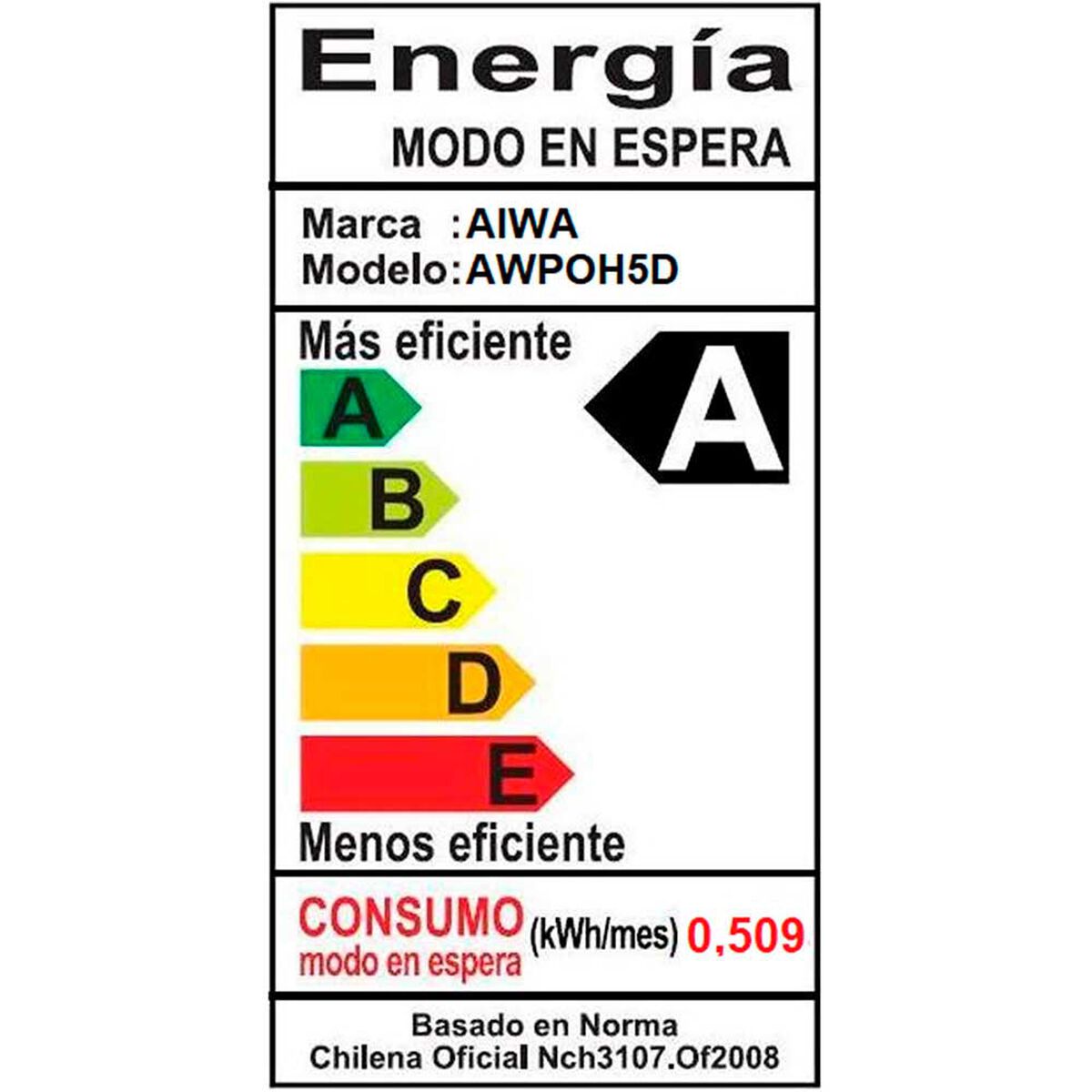 Parlante Portatil AIWA Karaoke Tws Led Aw-poh5d Negro