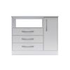 Cómoda Home Mobili Maxis 3 Cajones 1 Puerta Blanco