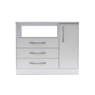 Imagen 2 del producto Cómoda Home Mobili Maxis 3 Cajones 1 Puerta Blanco