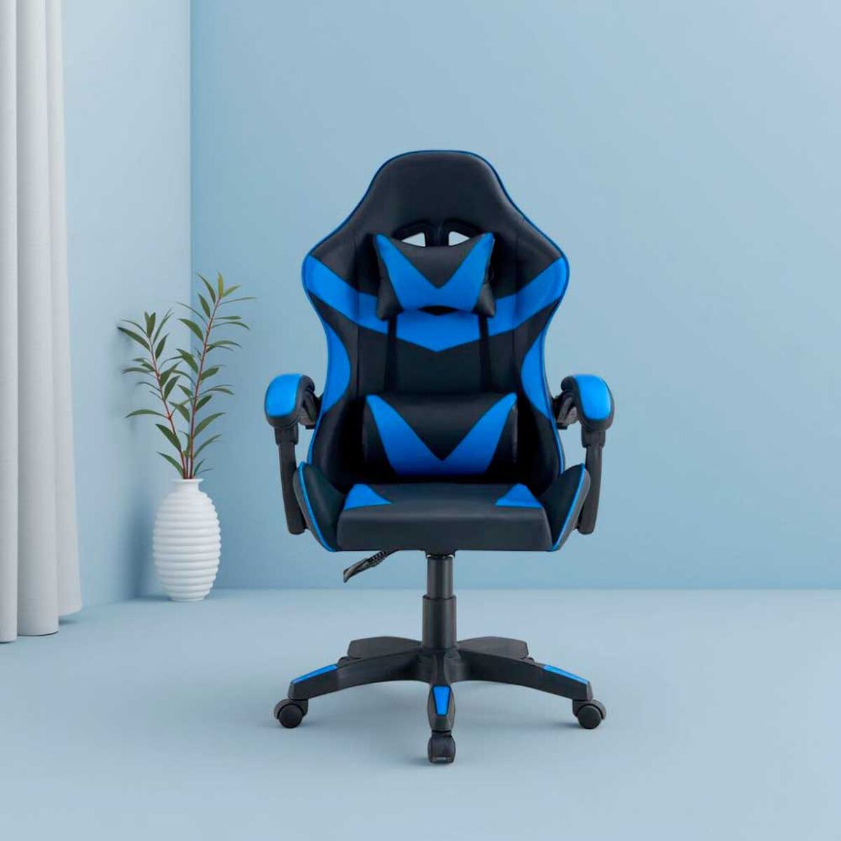 Silla Gamer Arthome Tokio Negra Azul