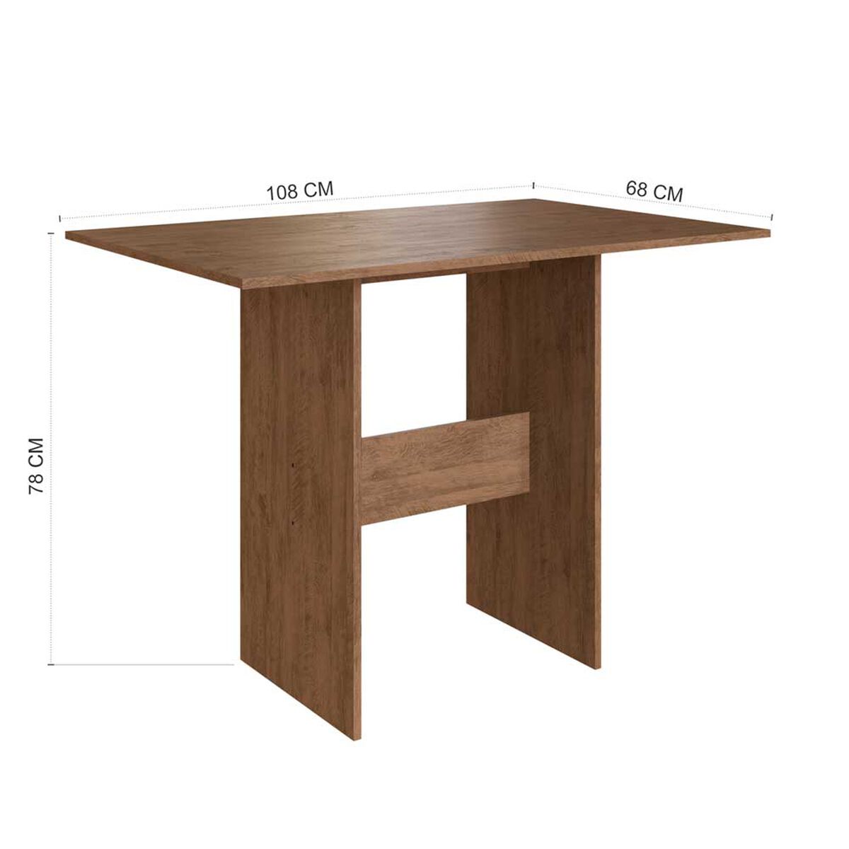 Juego de Cómedor Home Mobili Sabia 4 Sillas Marrón