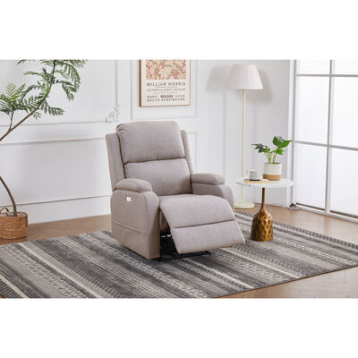 Bergere Reclinable Casanova Power 1 Cuerpo Beige