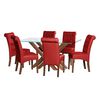 Juego de Comedor Latam Home Merida 6 Sillas Rojo