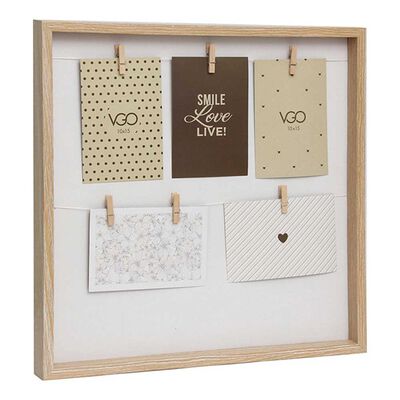 Marco Vgo Madera con Pinzas Beige 40 x 40 cm