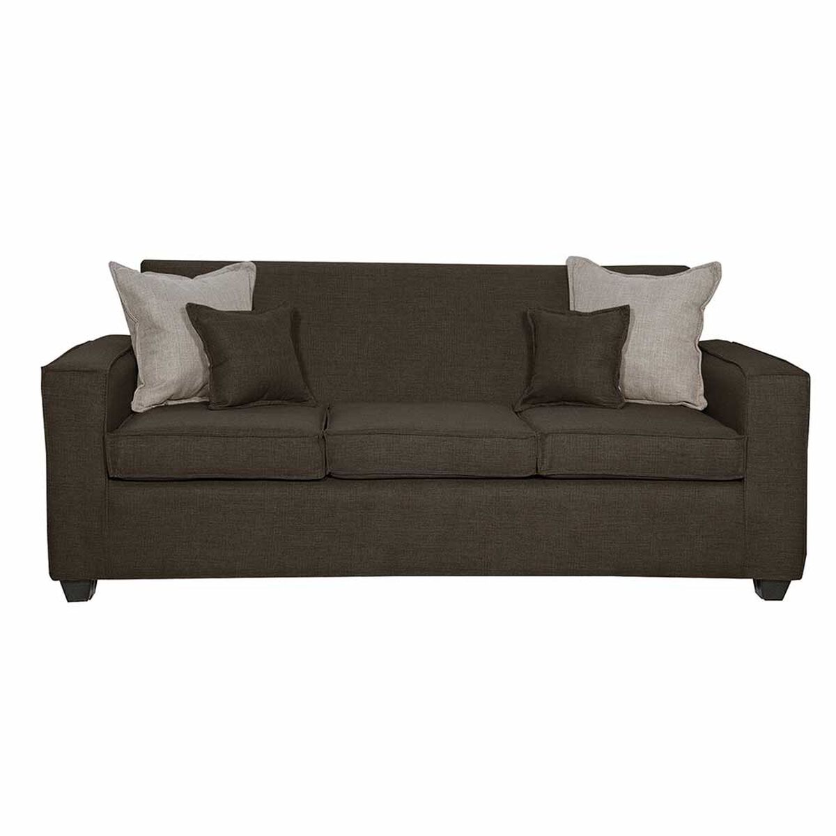 Sofá Black Factory Berta 3 Cuerpos Café